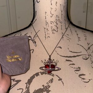 Diamanté heart pendant Vivienne Westwood necklace